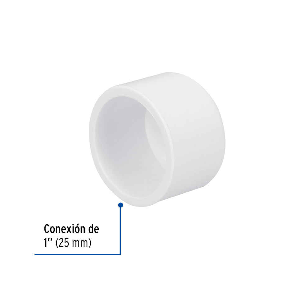 Tapón de PVC 1', Foset Caja con 10, 45425