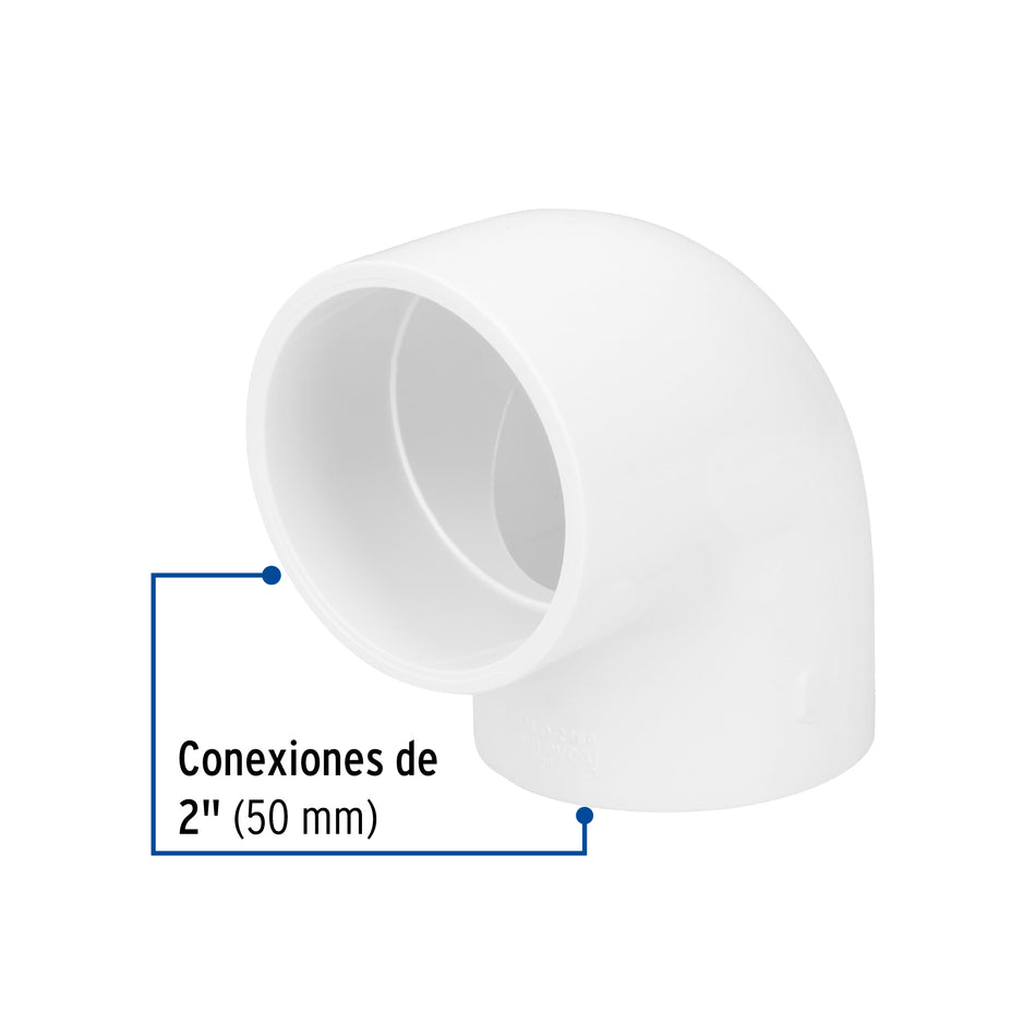 Codo 90° de PVC de 2', Foset Caja con 4, 45525