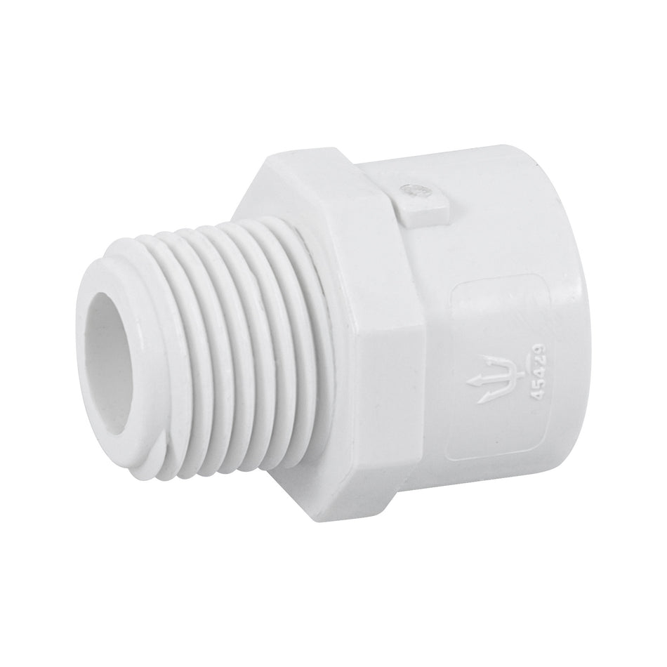 Adaptador macho de PVC de 1/2', Foset Caja con 40, 45429