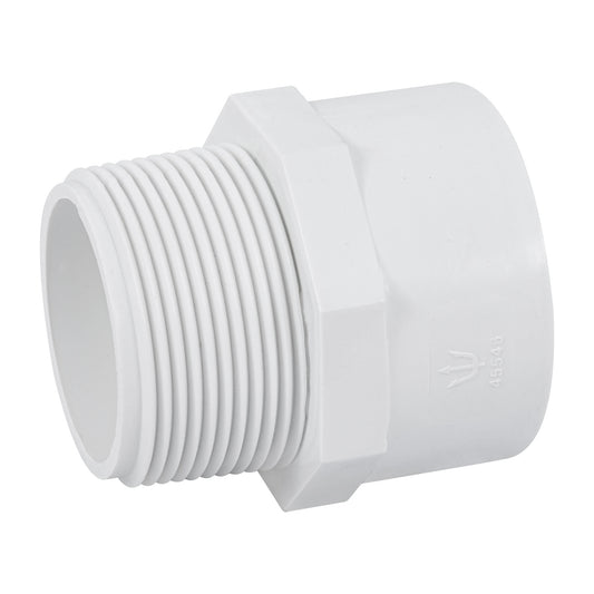 Adaptador macho de PVC de 1-1/2', Foset Caja con 4, 45546