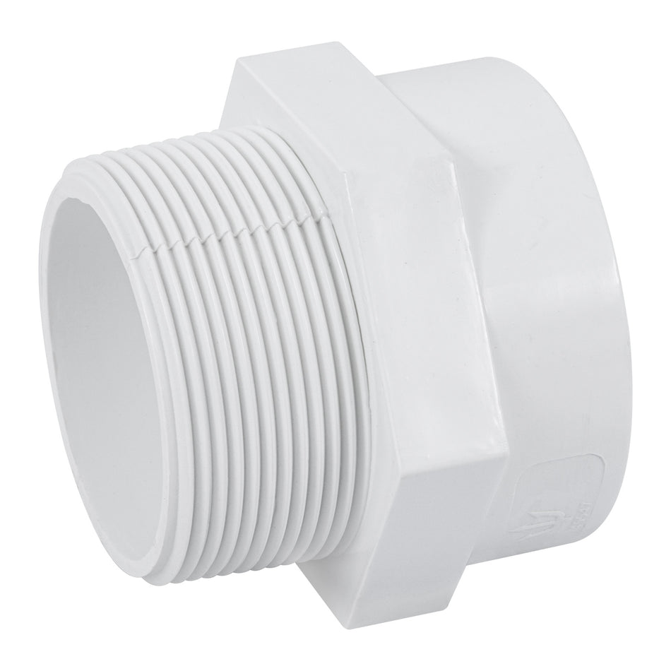 Adaptador macho de PVC de 2', Foset Caja con 4, 45547