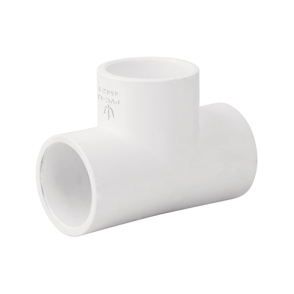 Tee sencilla de PVC 3/4', Foset Caja con 10, 45421