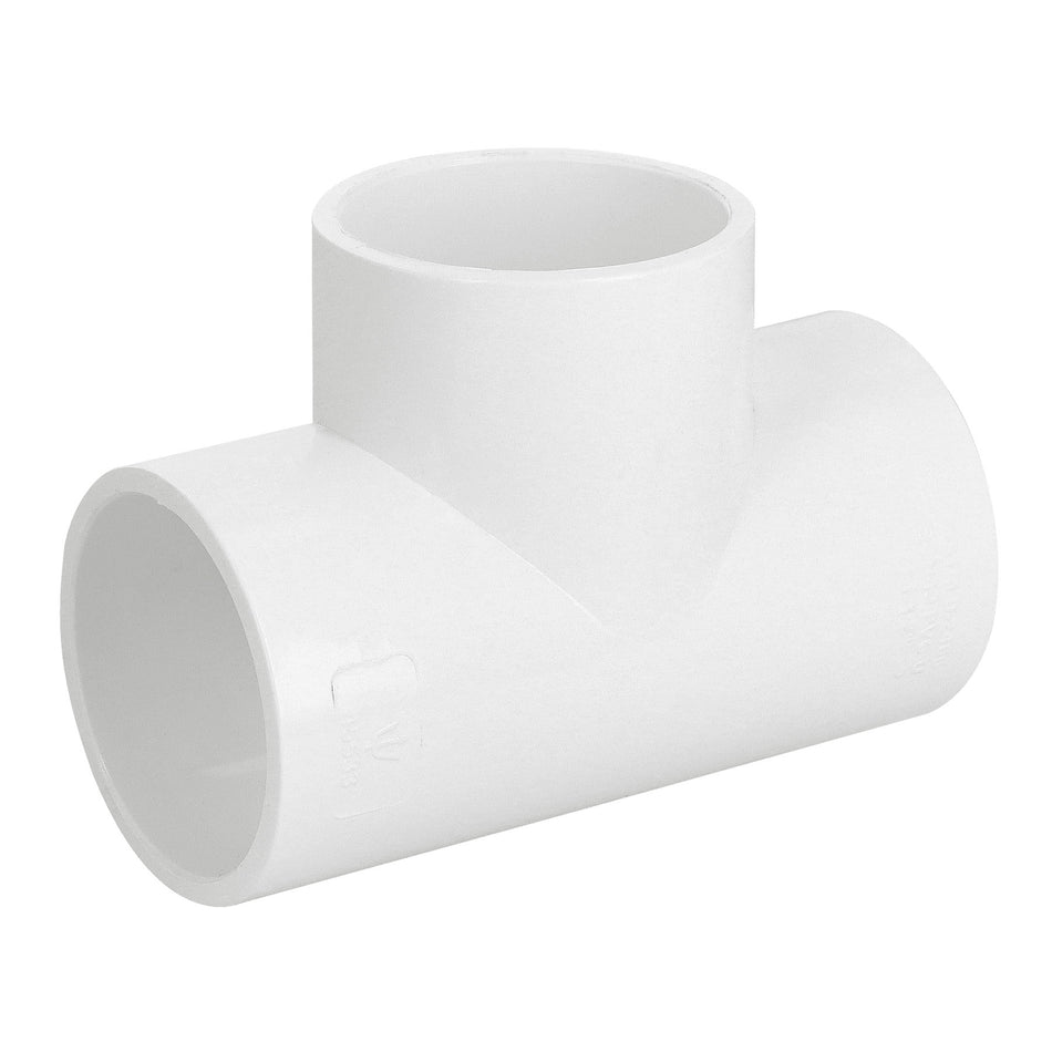 Tee sencilla de PVC 1-1/2', Foset Caja con 4, 45533