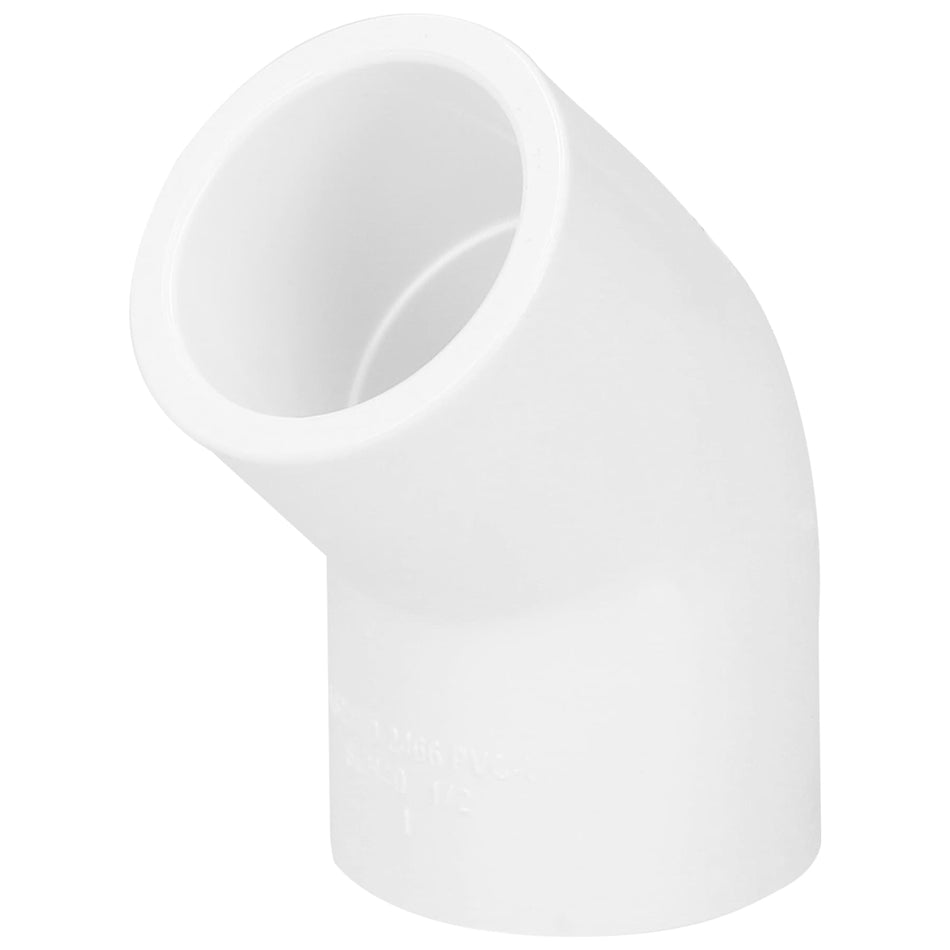 Codo 45° de PVC de 1/2', Foset Caja con 10, 45414