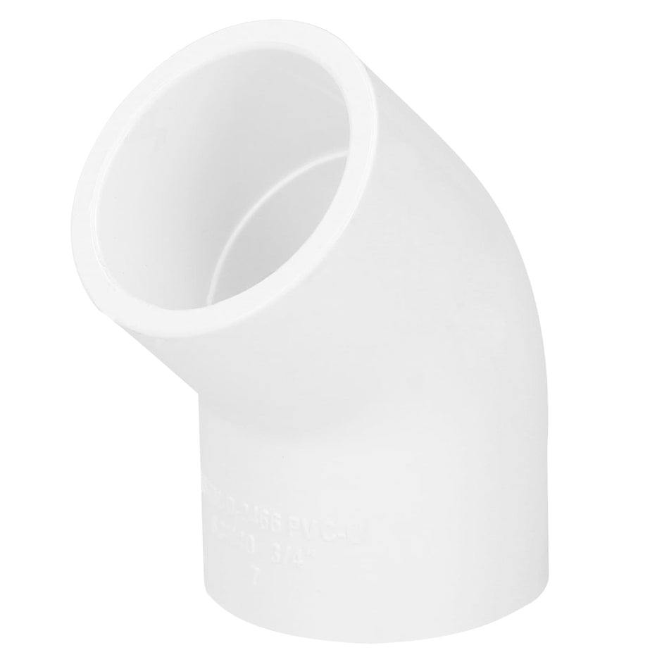 Codo 45° de PVC de 3/4', Foset Caja con 10, 45415
