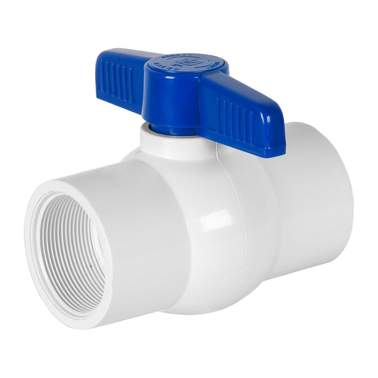 Válvula esfera de PVC 2' roscable, Foset Caja con 4, 49155