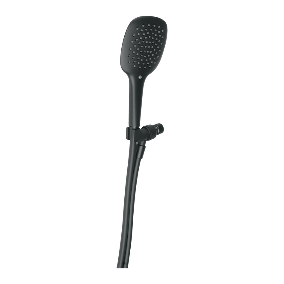 Regadera de teléfono con soporte, negro, FOSET RIVIERA, 44456