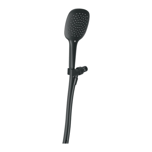 Regadera de teléfono con soporte, negro, FOSET RIVIERA, 44456