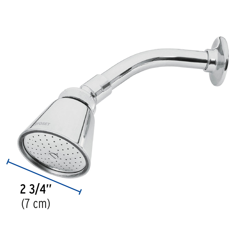 Regadera redonda 2-3/4' en latón, chorro fijo, Foset Aero, 49460