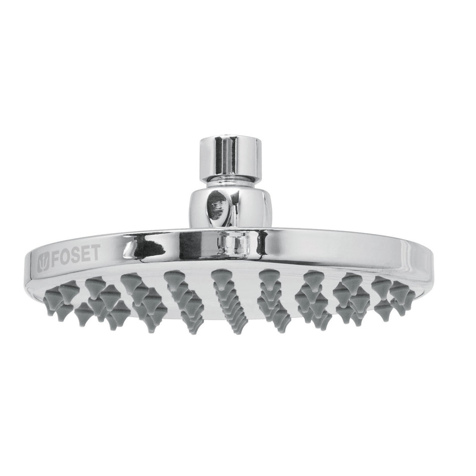 Regadera cromo 6' plato redondo, sin brazo, Foset Element, 49582