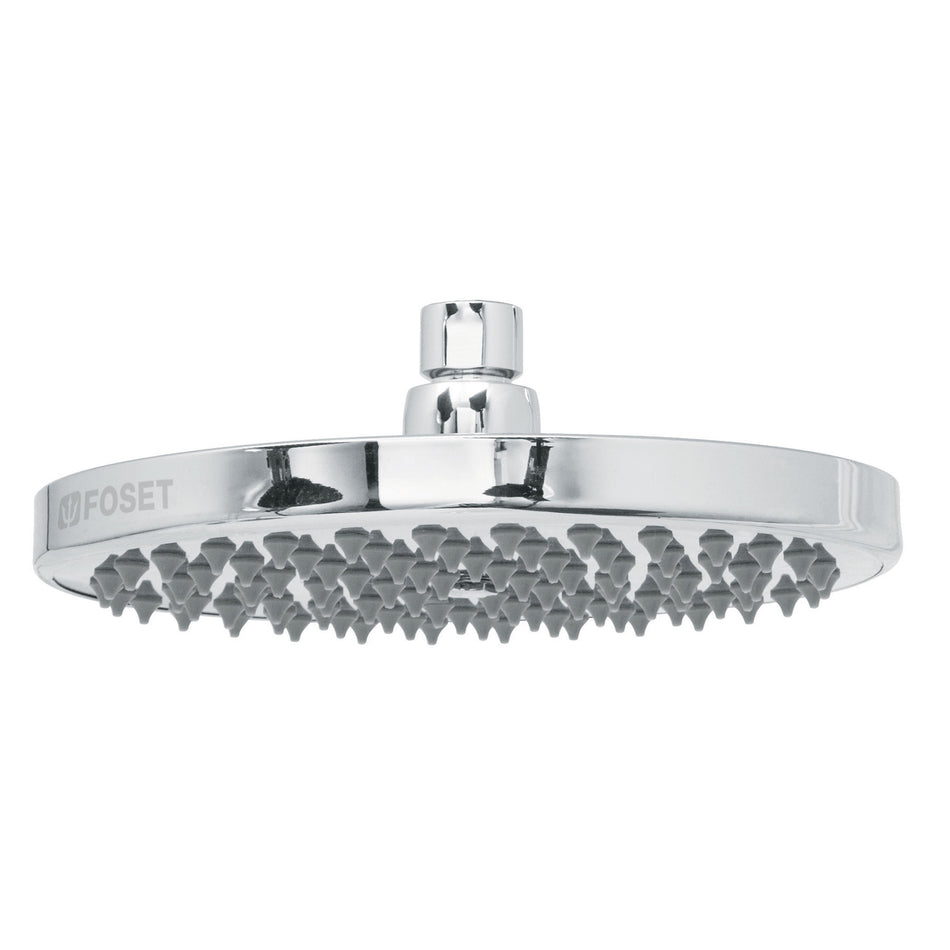 Regadera cromo 8' plato redondo, sin brazo, Foset Element, 49583