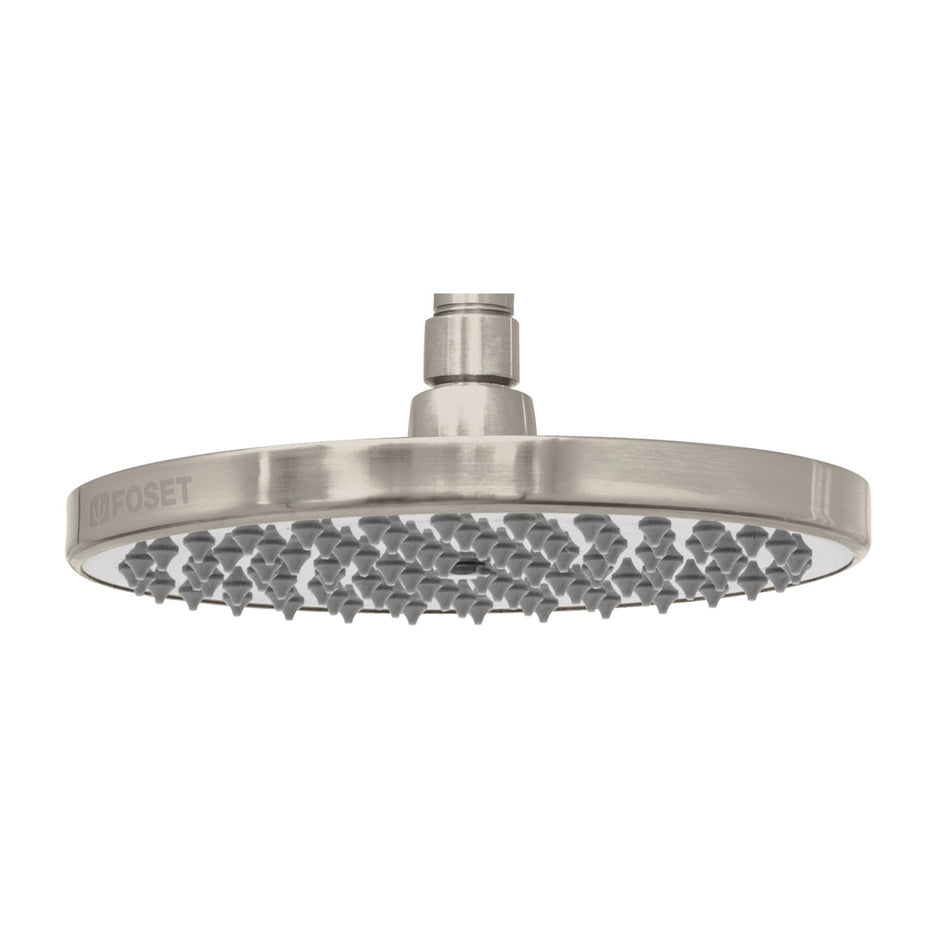 Regadera satín 8' plato redondo, sin brazo, Foset Element, 45583