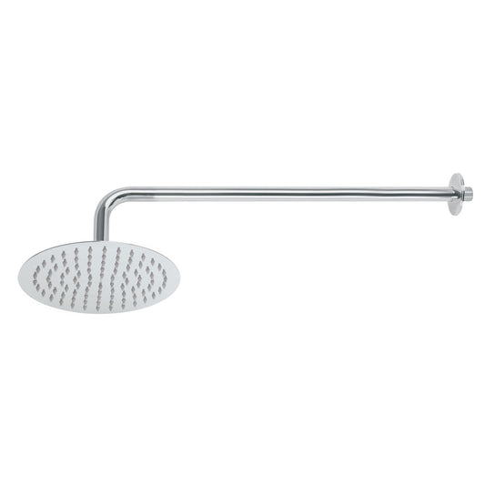 Regadera cromo 8' plato redondo delgado con brazo, Riviera, 45075