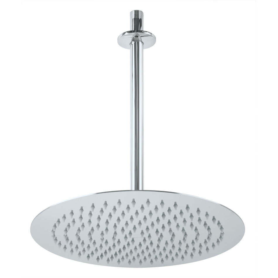 Regadera cromo 12' plato redondo delgado con brazo, Riviera, 45079