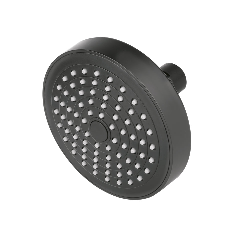 Regadera redonda de ABS 4-1/4' sin brazo, negro, Basic Caja con 2, 48423