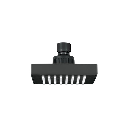 Regadera cuadrada ABS 4' acabado negro mate sin brazo, Foset Caja con 4, 46745