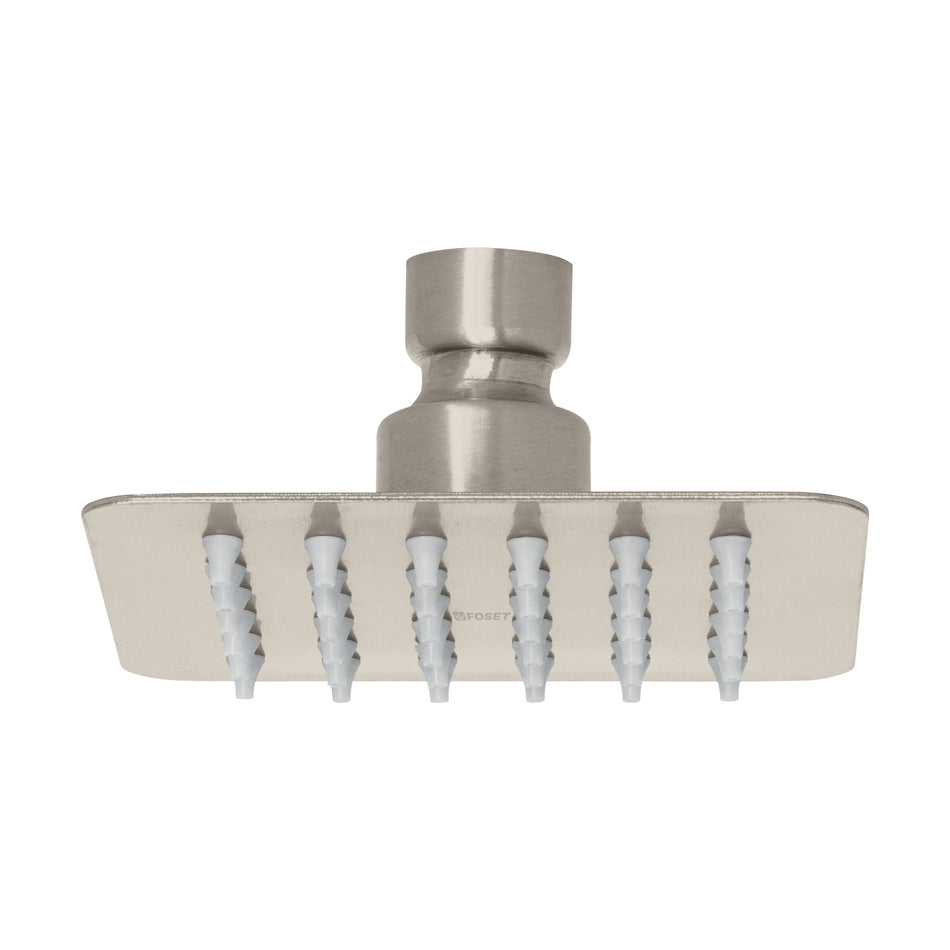 Regadera cuadrada 4', acero inox, sin brazo, satín, Túbig Caja con 2, 47741