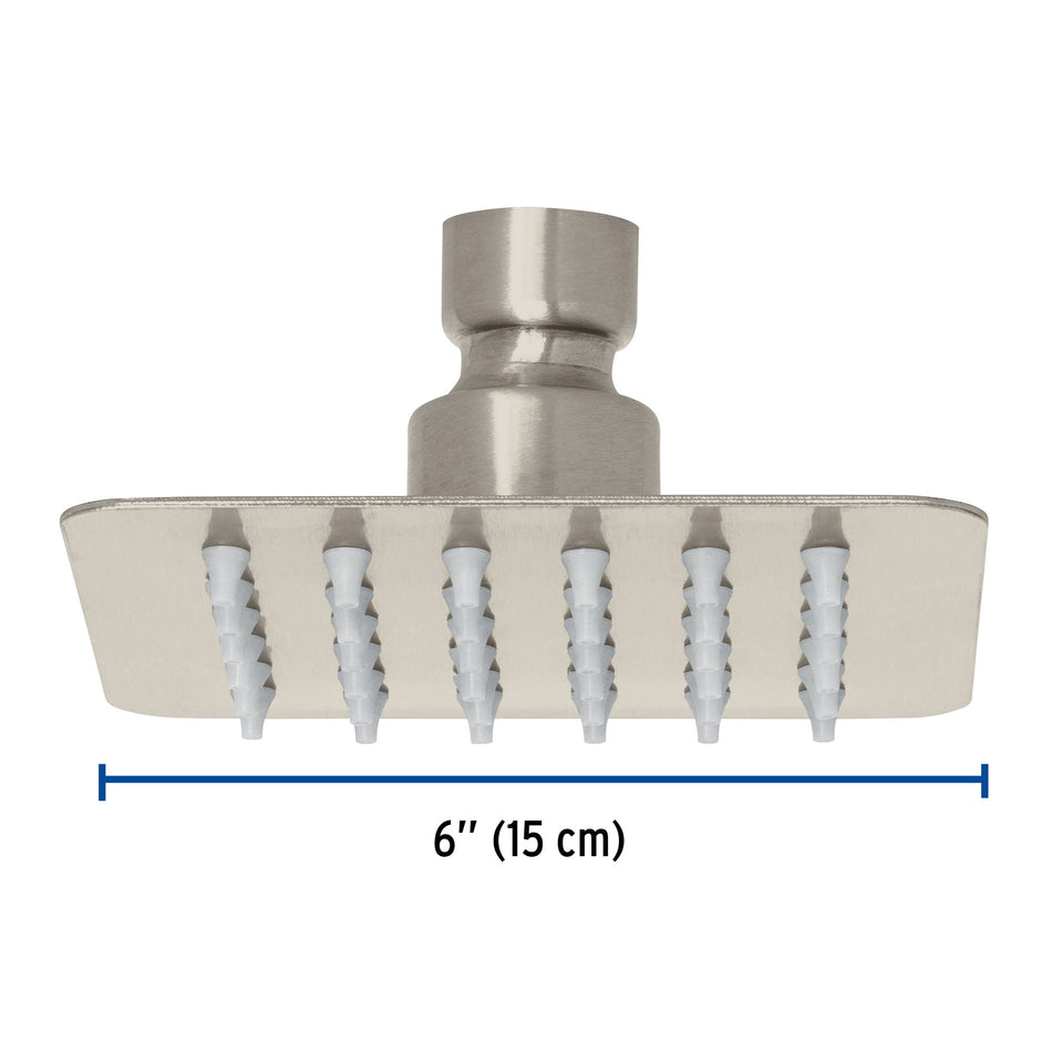 Regadera cuadrada 4', acero inox, sin brazo, satín, Túbig Caja con 2, 47741