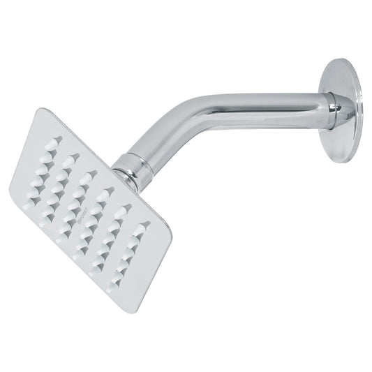 Regadera cuadrada 4', acero inox, con brazo, cromo, Túbig Caja con 2, 47734