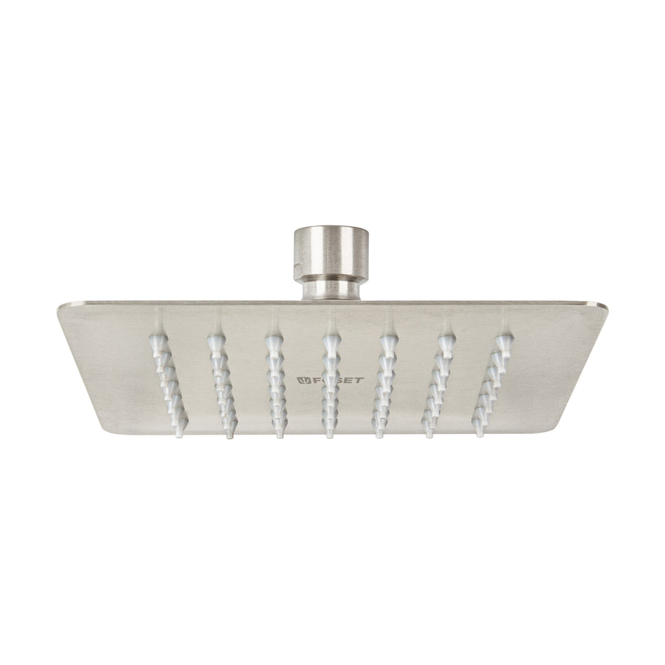 Regadera cuadrada 6', acero inox, sin brazo, satín, Túbig Caja con 2, 47743