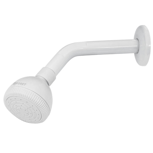 Regadera plástica redonda 2-1/2' blanca, Foset Basic Caja con 2, 49269