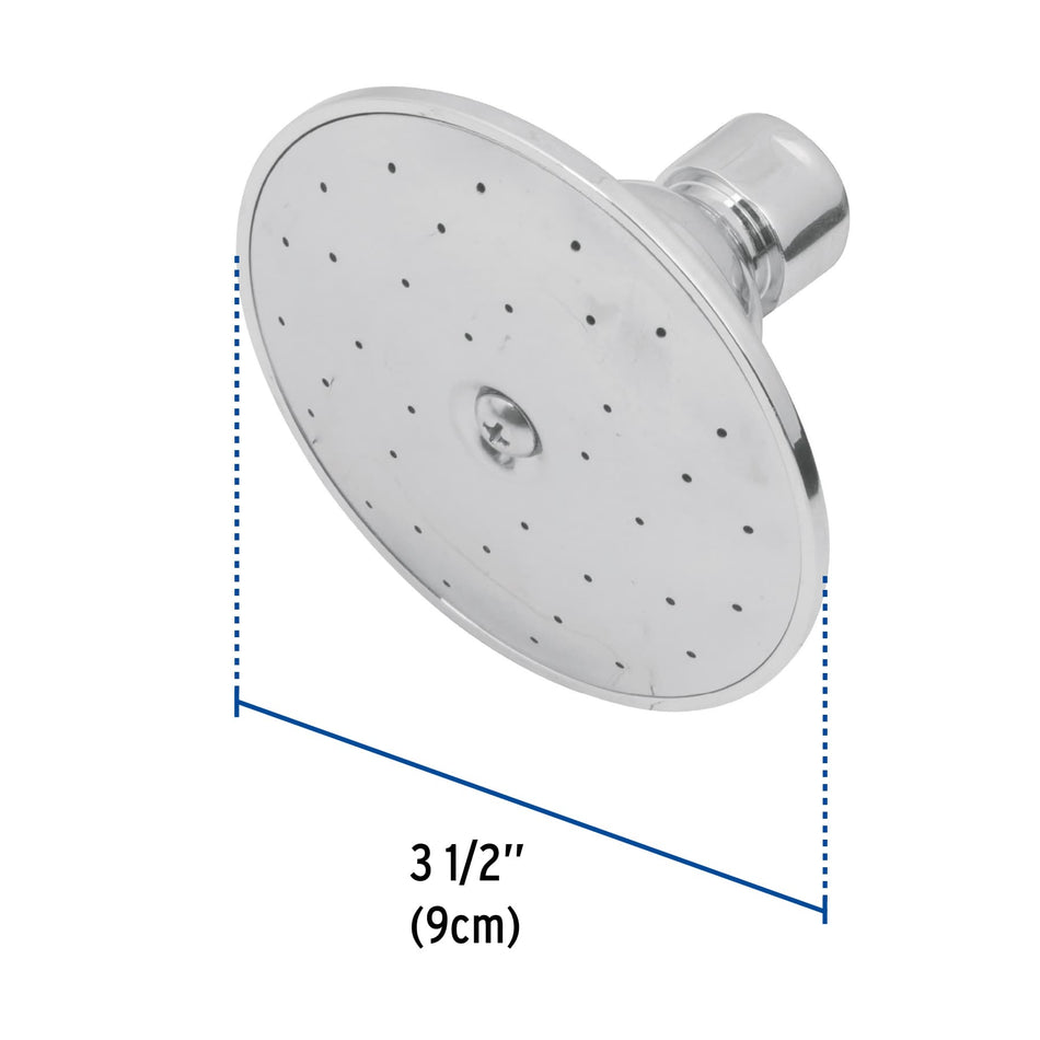 Regadera redonda metálica 3-1/2' sin brazo, Foset Aqua Caja con 2, 44493