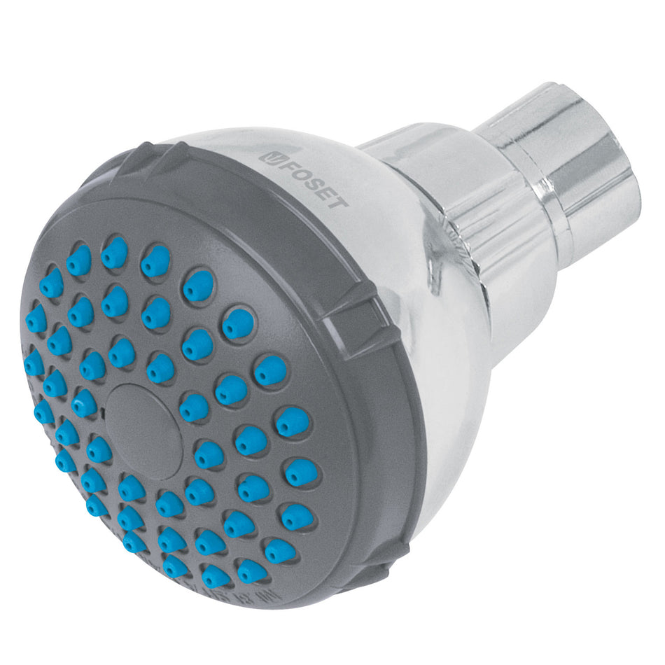 Regadera redonda de ABS 2-1/2' gris-cromo sin brazo, Basic Caja con 2, 49412