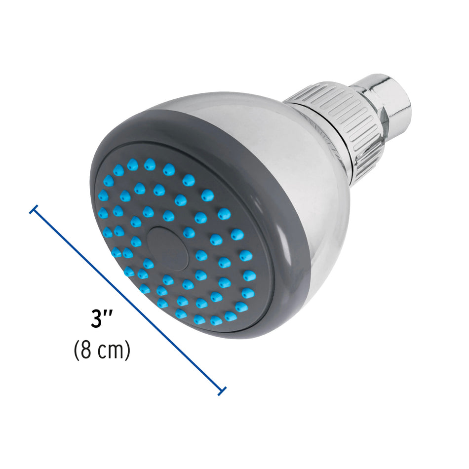 Regadera redonda de ABS 3' sin brazo, Foset Basic Caja con 2, 49413