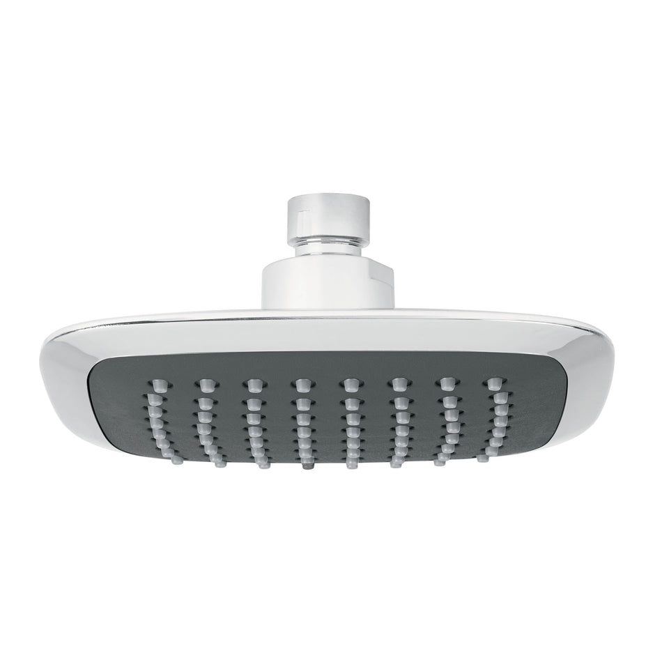 Regadera cuadrada plato ancho 6' gris-cromo, sin brazo, Aero Caja con 2, 49454