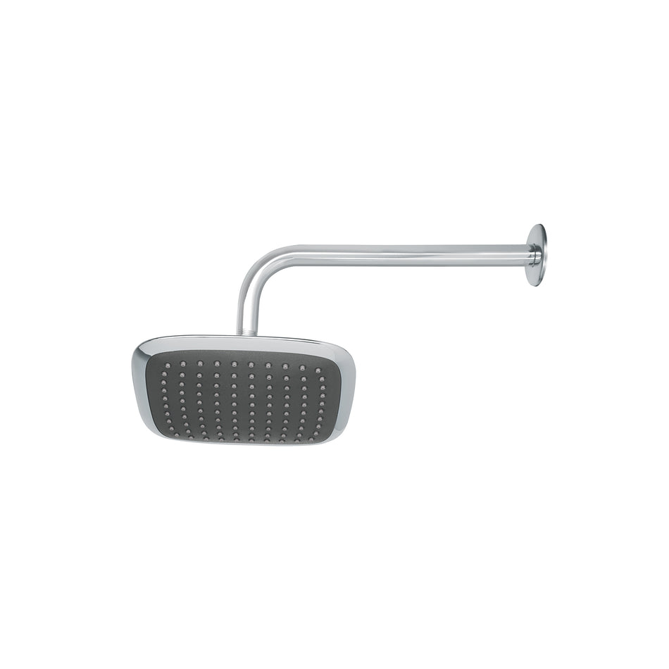 Regadera cuadrada plato ancho 8' brazo inox a muro, Aero Caja con 2, 49452