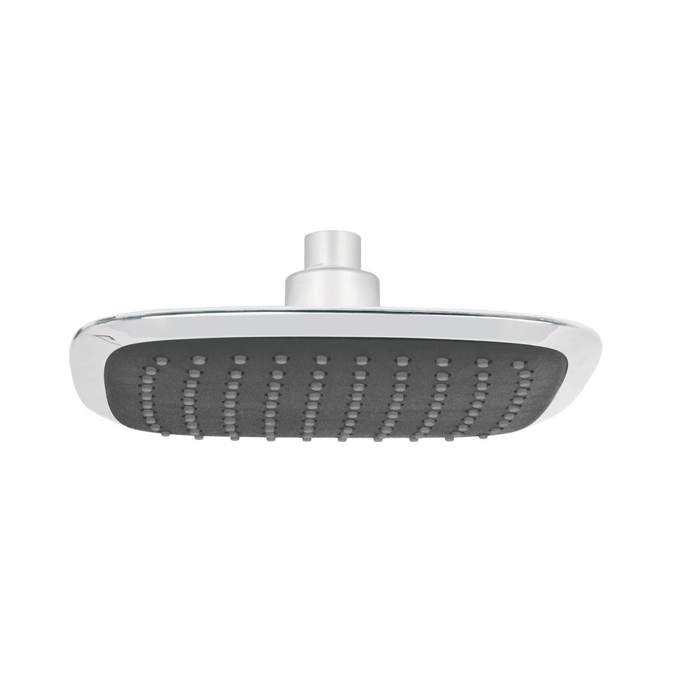 Regadera cuadrada plato ancho 8' gris-cromo, sin brazo, Aero Caja con 2, 49453