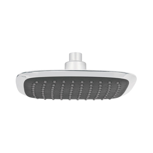 Regadera cuadrada plato ancho 8' gris-cromo, sin brazo, Aero Caja con 2, 49453
