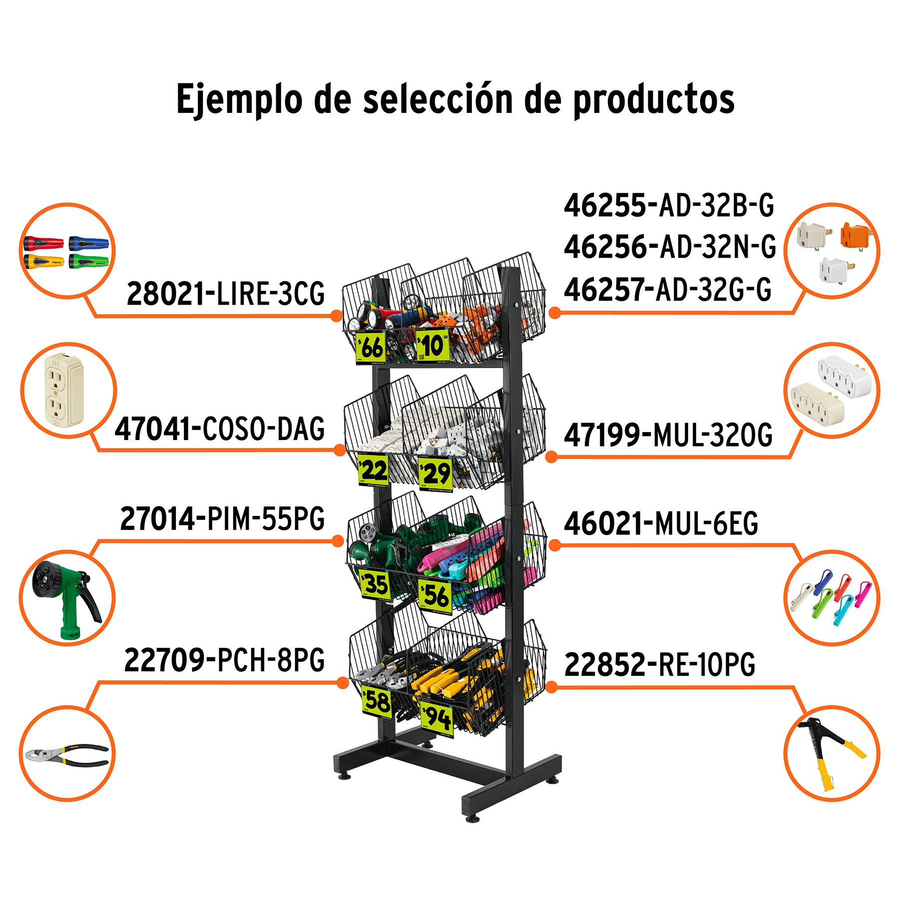 Rack botadero, metálico, 4 niveles, Truper, 50030