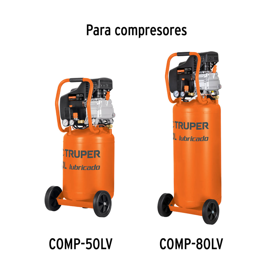 2 ruedas de repuesto para COMP-50LV y COMP-80LV, Truper, 103320