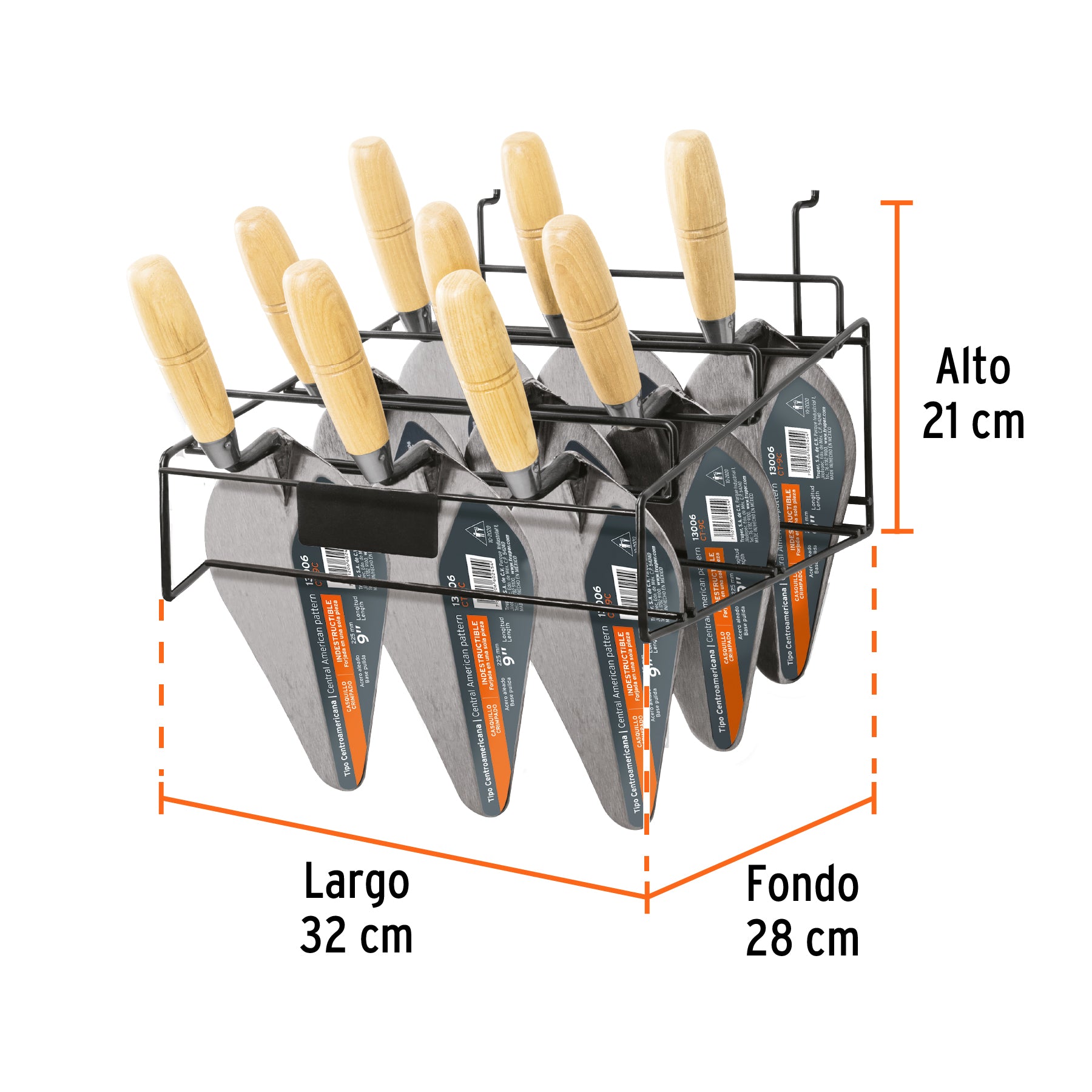 Rack para cucharas y/o llanas, Truper, 55155