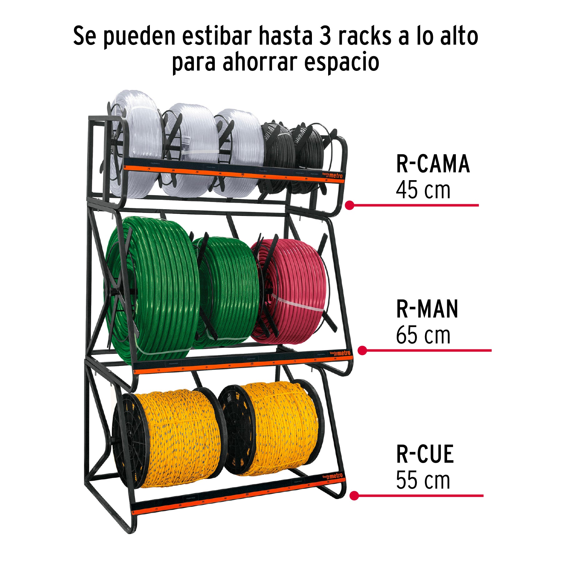 Rack modular para cuerda con carrete, Fiero, 51577