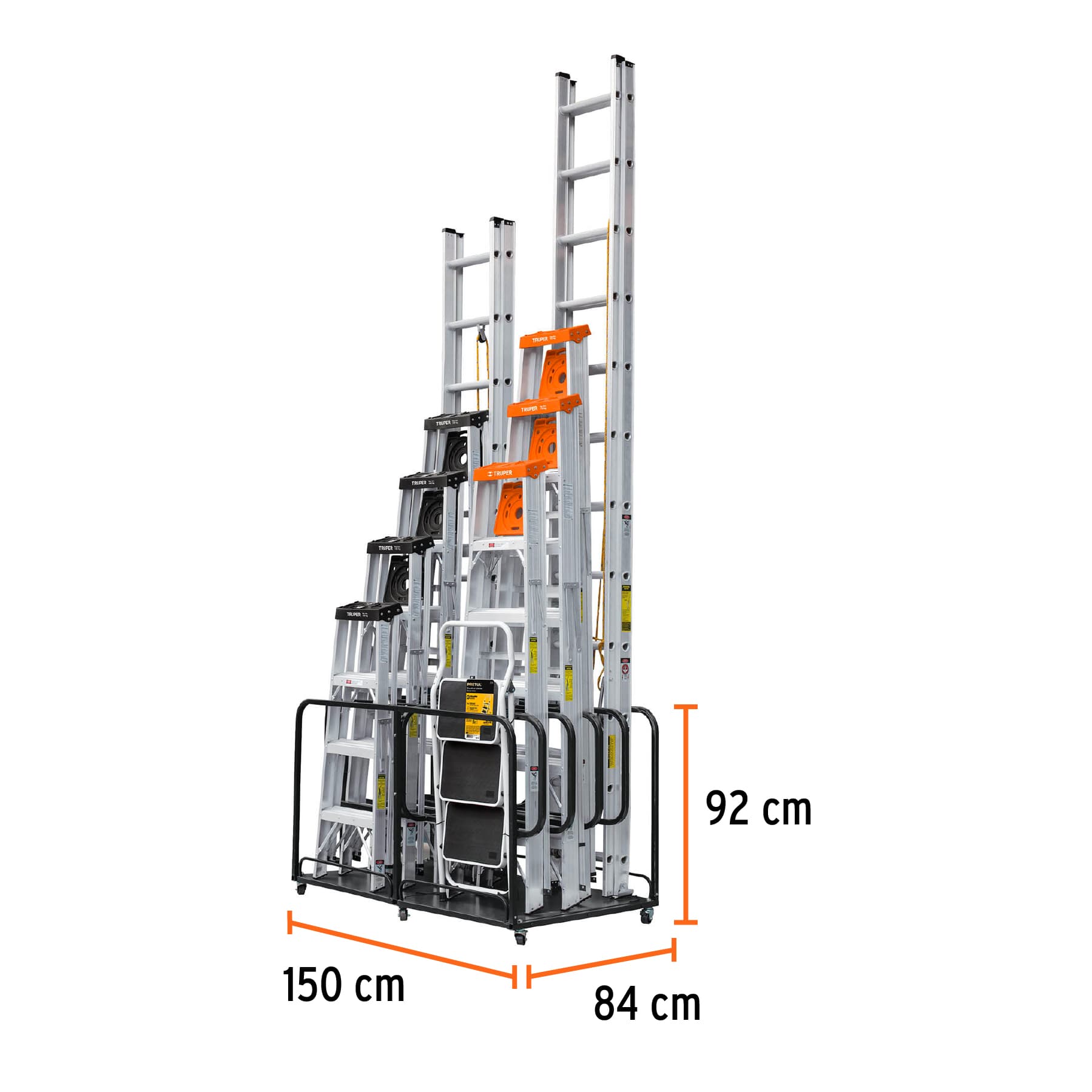 Rack para 10 escaleras, Truper, 57033