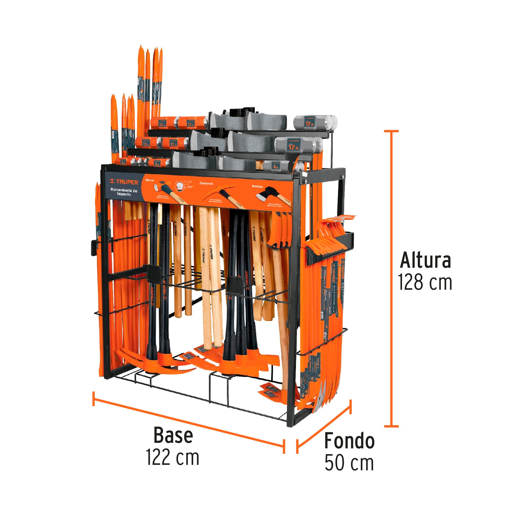 Rack para herramientas de alto impacto, México, Truper, 55159