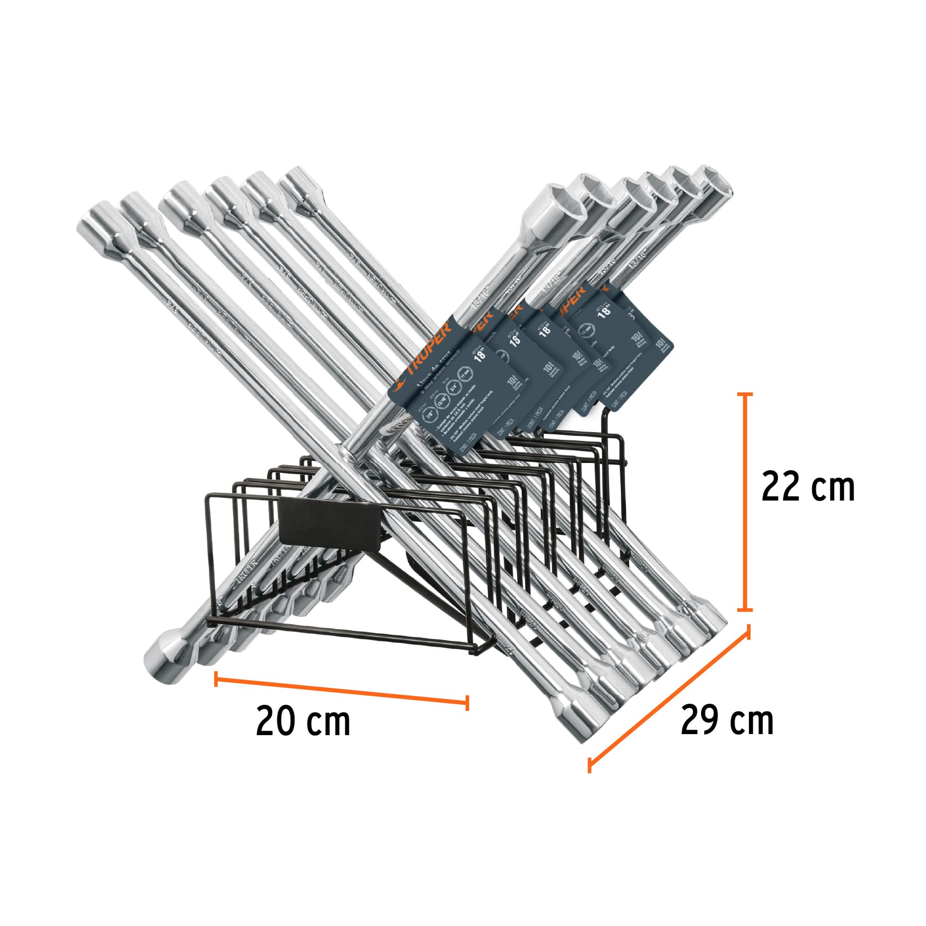 Rack para llaves de cruz, Truper, 50215