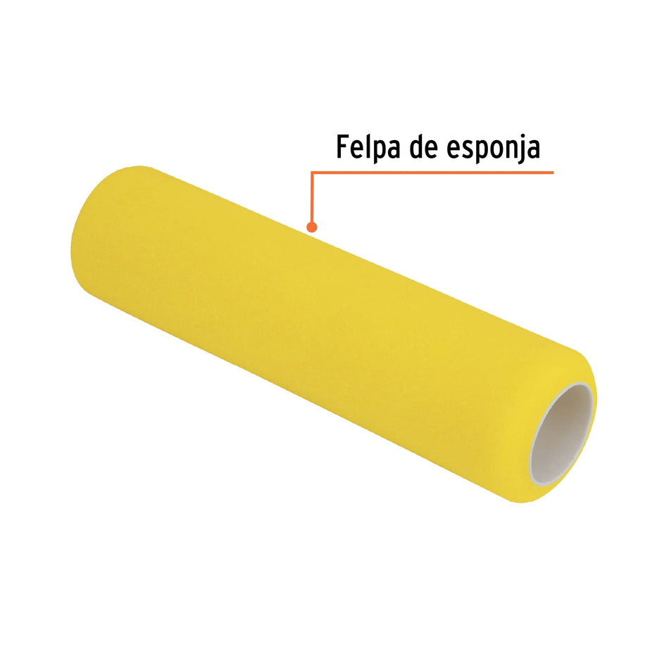 Felpa para rodillo, esponja 9 x 3/8', superficies lisas Caja con 6, 13898