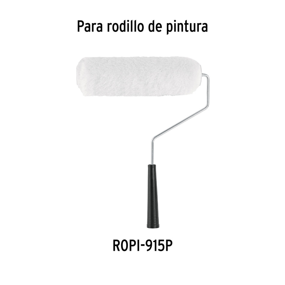 Felpa para rodillo, 9 x 5/8',superficies poco rugosas,Pretul Caja con 6, 28042