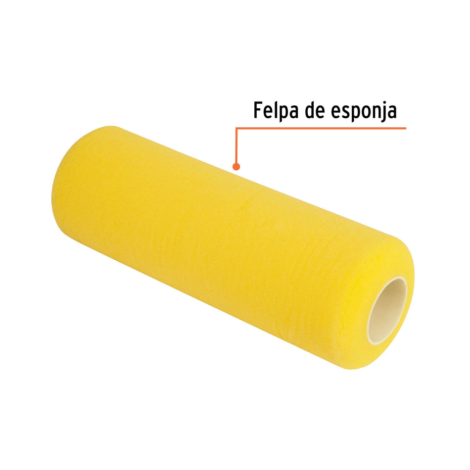 Felpa para rodillo, esponja 9 x 3/4', superficies rugosas Caja con 6, 13901