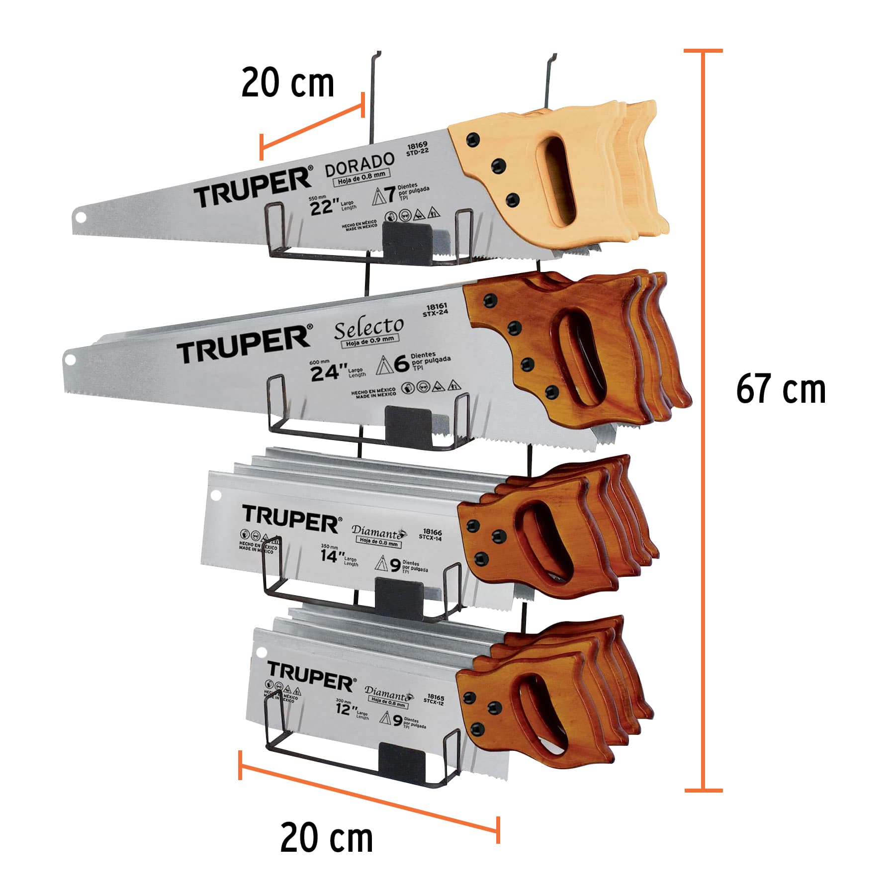 Rack para serrotes, Truper, 50092