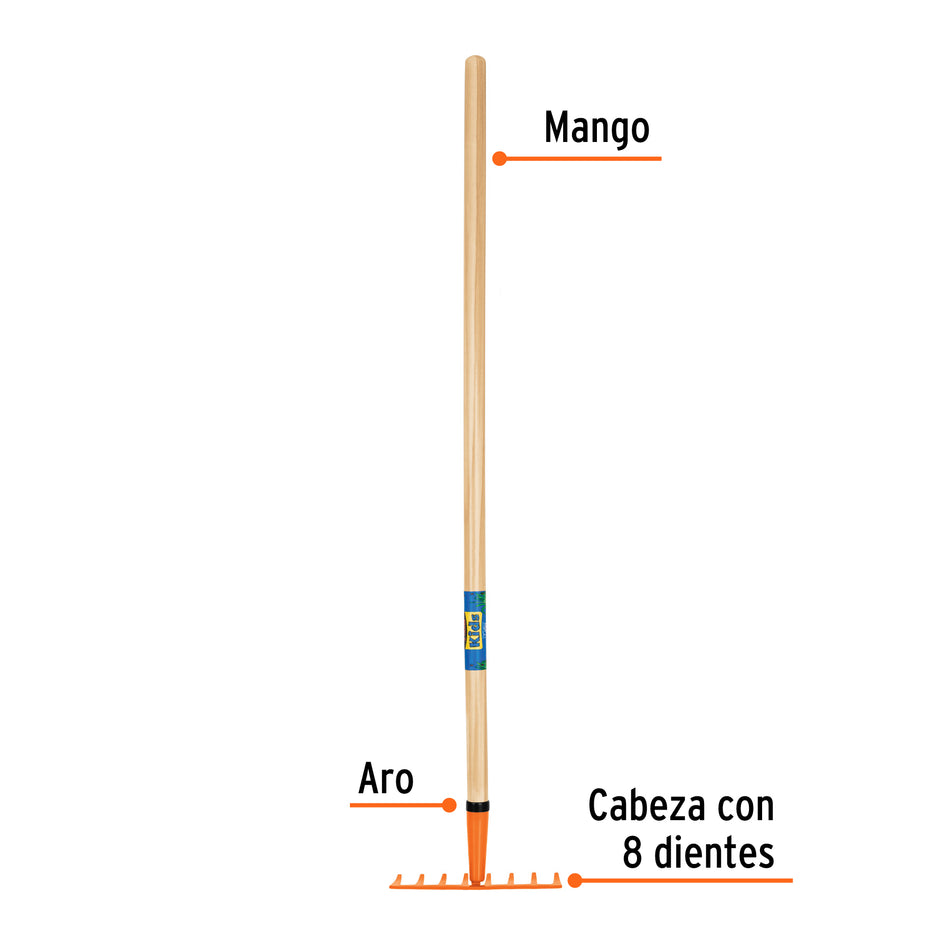Rastrillo para niños, mango de 42', Truper Caja con 6, 17895