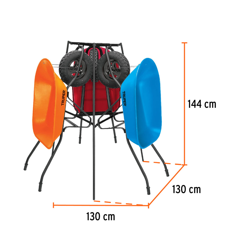 Rack para 3 carretillas, Truper, 50056