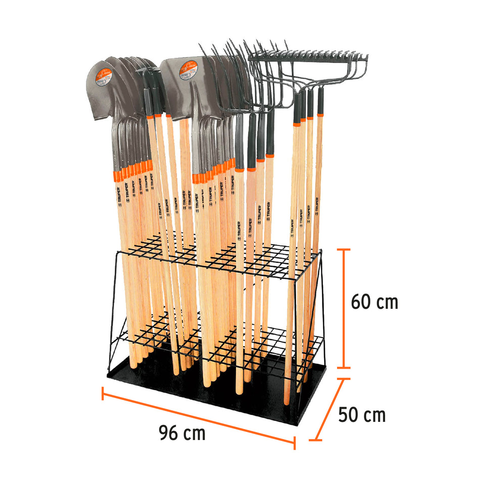 Rack de piso para herramientas de mango largo, Truper, 50099