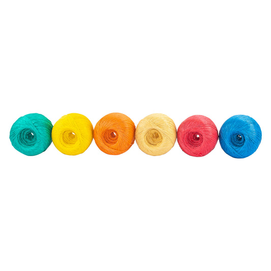 Rollo de rafia de 410 m colores surtidos calibre 2.2 g/m Caja con 6, 45031