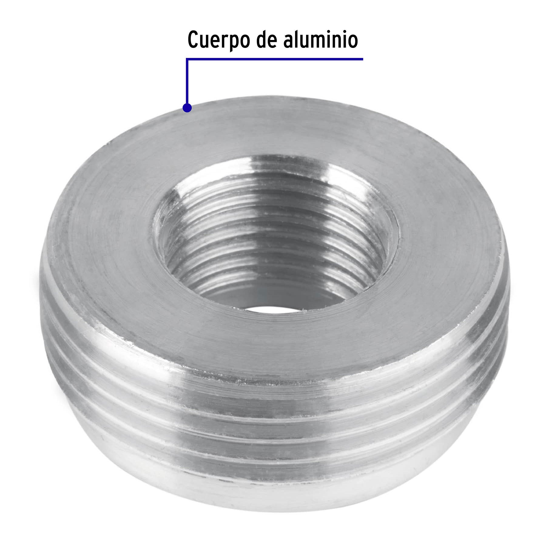 Reducción bushing de 1-1/4' a 1/2', Volteck, 46098