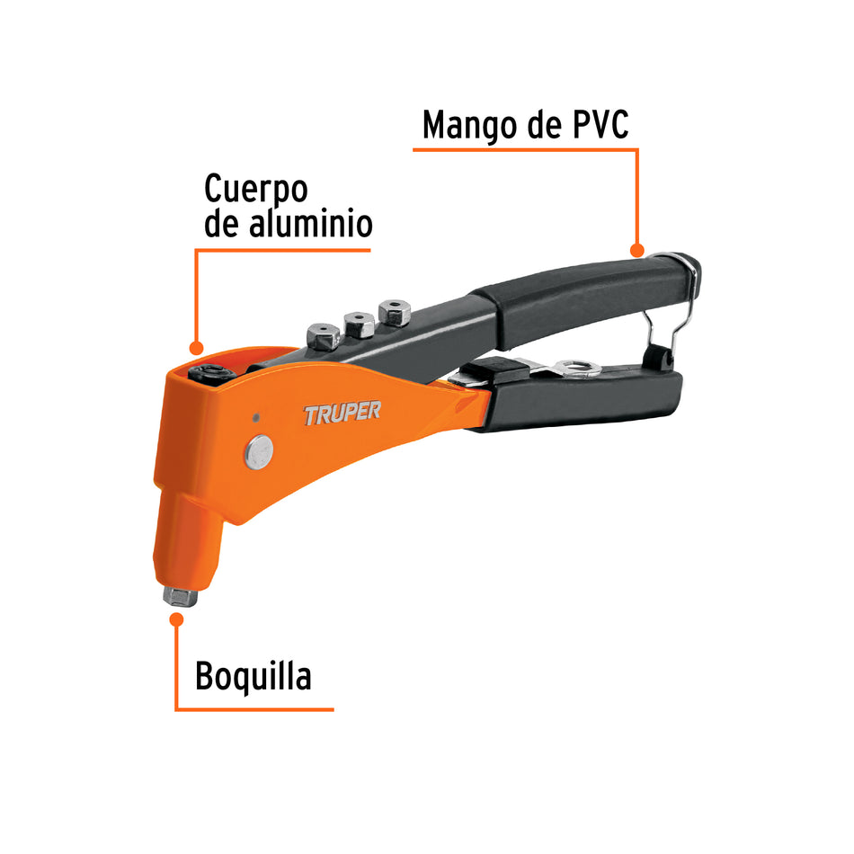 Remachadora profesional 10', Truper Caja con 3, 17960