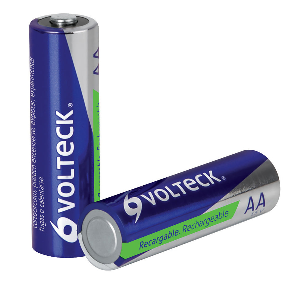 Blíster con 2 pilas recargables AA larga duración, 2500 mAh Caja con 6, 47204